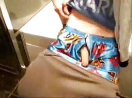 young masturbating in the bathroom