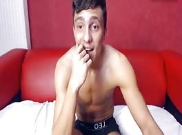 his cum in his hand