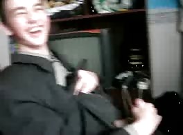 Cute 18yo teen jerks and cums in front of friends