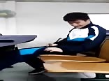 Guy jerking inside the class
