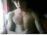 Atheltic boy jerking