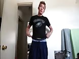 Blond dude with hot body and big dick showing his talents