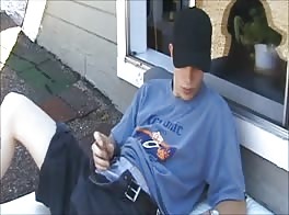 Handsome Wanker On The Roof