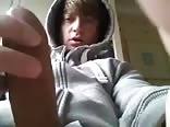 Hoodie Lad Wanking  boy in hoodie, wanking, cumshot