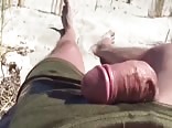 Pissing on myself at the beach