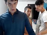 Trio of horny guys fucking