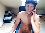 Horny guy jerking off on cam