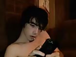 Shy Boy Sprays Cum