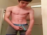 Fat Cock Twink Jerking Before Shower