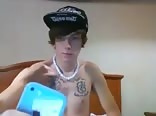 Cute trashy camboy with huge cock