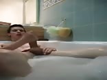 Bath time wank