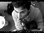 Sucking him off in public toilet