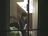 Thru his window