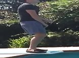 Jerking off on the diving board