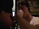 Choking on cum