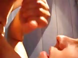 Swallow his own cum on webcam