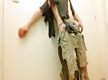 Ripping his clothes