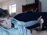 Wank with jeans down
