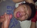 Twink slave facial