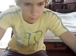 Cute guy shows uncut cock