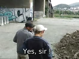 Dom/sub twinks, trampling, gag and bondage