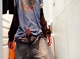 cum in bathroom