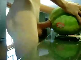 18y fucks watermelon