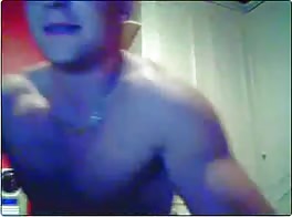hot guy cums on cam