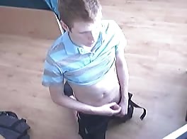 cute twink jerks off