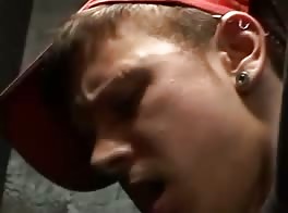 Brit lads glory hole 3-way