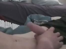 sexy blond lad wanks and cums