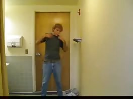 jerking in public restroom