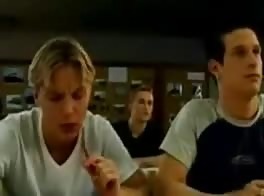 teacher fingers student in front of class