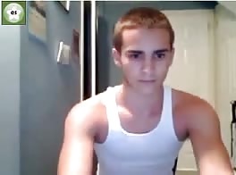 smooth boy wanks and cums