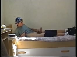 Tall teen boy shows his big dick 3