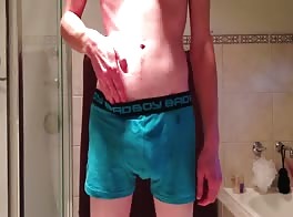 Horny Red Hair Boy piss & cum