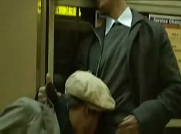 Quick subway blowjob
