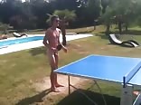 Playing naked with his friends