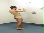 My friend in the shower