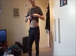 Tall skinny twink wanking