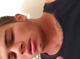 Muscle Eats His Own Cum