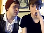 two teen boys on web-cam