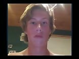 cute smooth blond show his ass