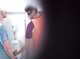 filmed taken wank and suck in toilet