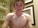 smooth young blond masturbates throughout the house