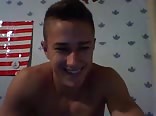 cute young and beardless American masturbates