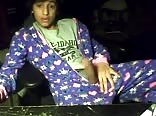 jerking in his pajama onsie