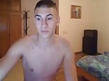 Horny guy masturbating on cam
