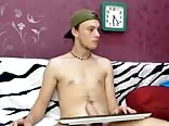 Naked  guy masturbating on cam