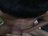 2 Asians Jerking Off In The Bathroom